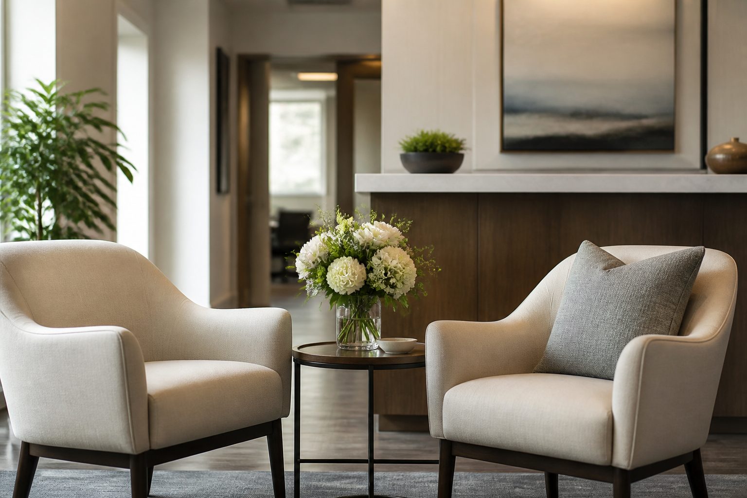 Illustrative reception area